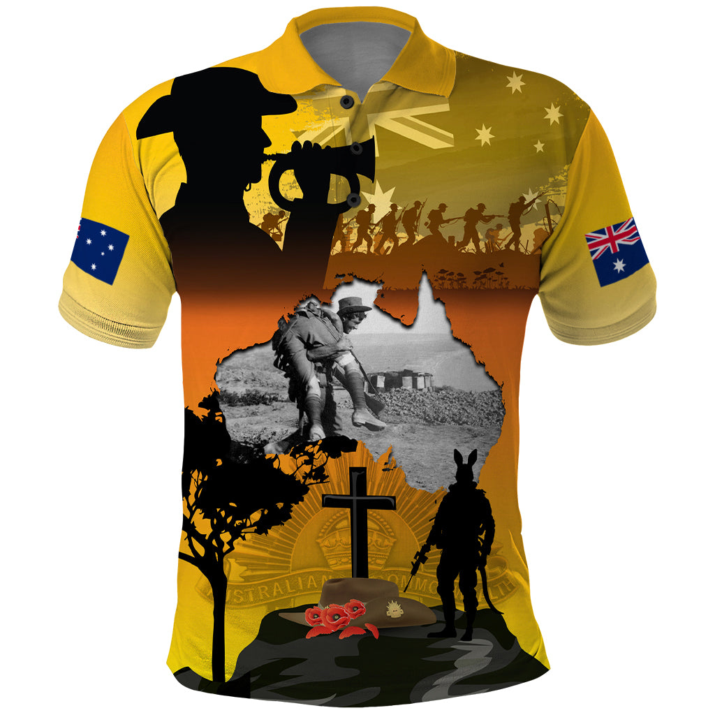 Australia ANZAC Day Polo Shirt Gallipoli Lest We Forget
