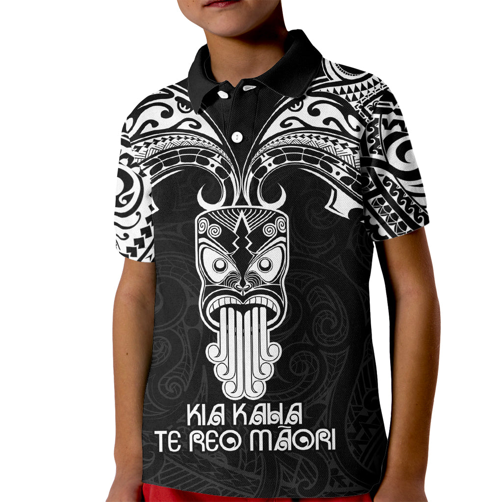 Personalised New Zealand Te Reo Maori Polo Shirt Kia Kaha Maori Language Week Black Style LT9 main image 1
