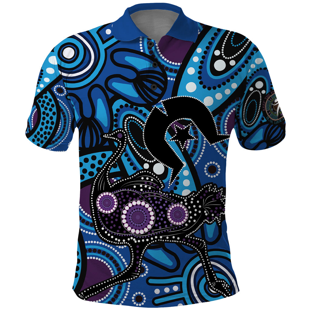 Emu NAIDOC 2024 Polo Shirt Aboriginal Art Style