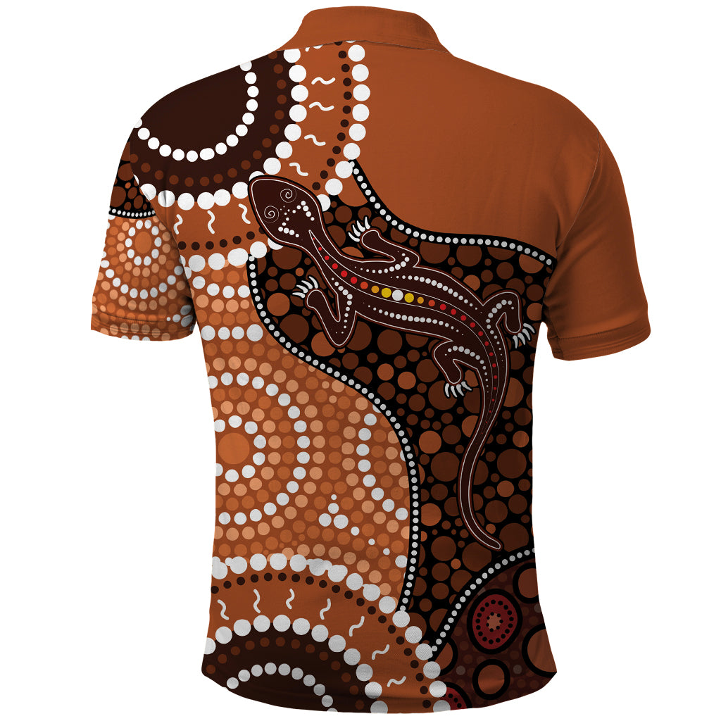 Lizard NAIDOC 2024 Polo Shirt Aboriginal Art Style