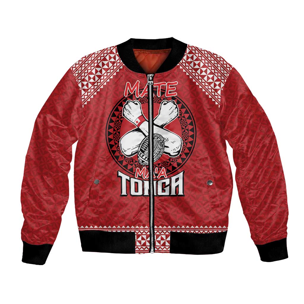 (Custom Personalised) Tonga Rugby Tongan Kupesi Ngatu Design Bomber Jacket LT9