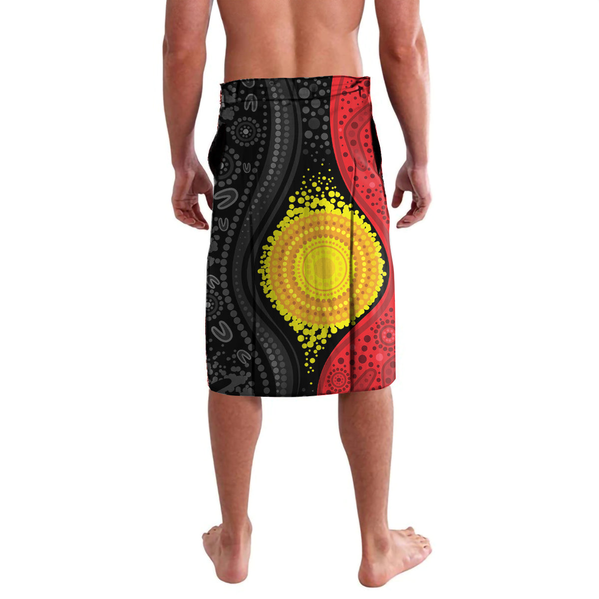 Polynesian Masi Kesa Red Style Lavalava LT9