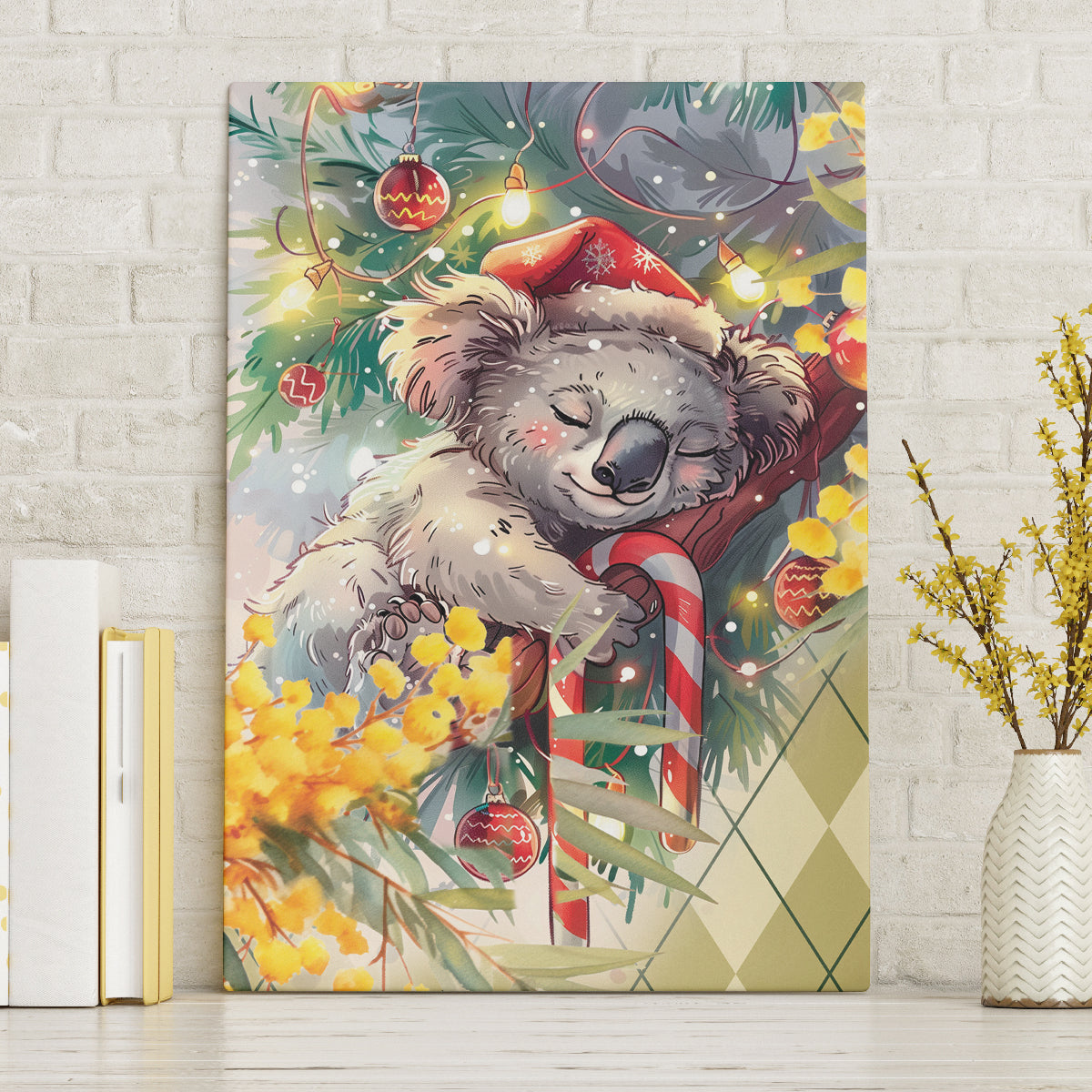Have A Koala-ty Christmas in July Canvas Wall Art