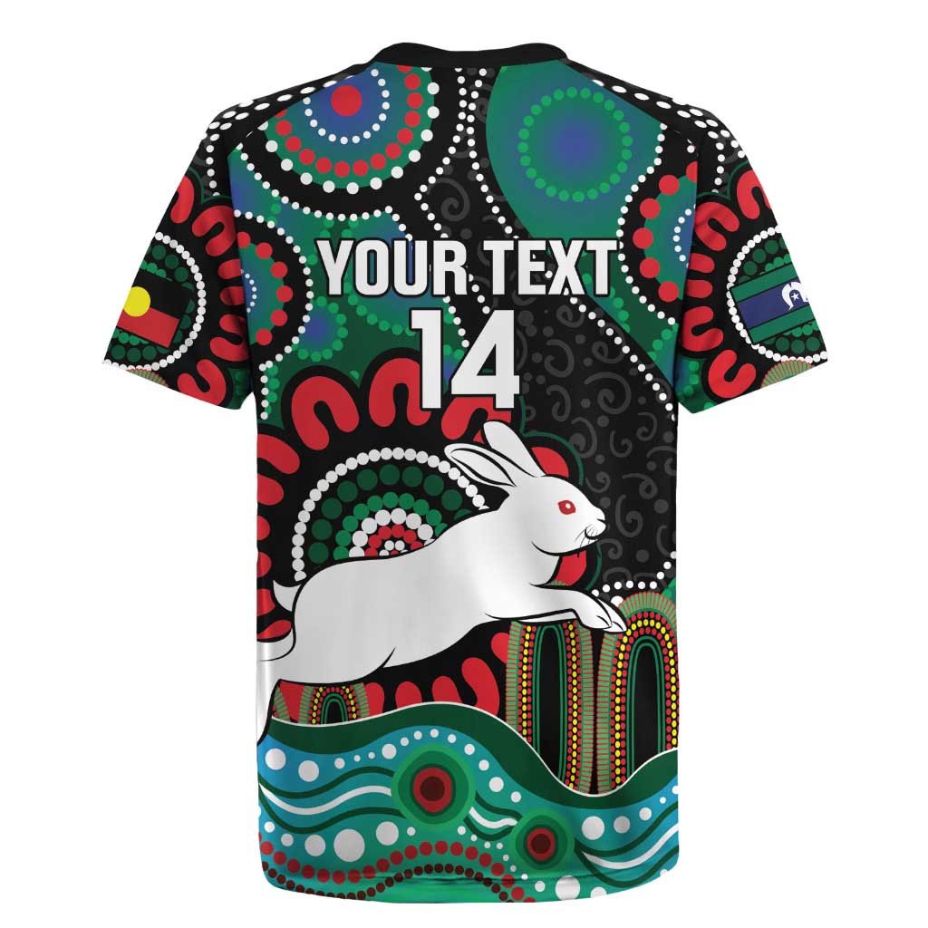 Custom NAIDOC Week 2025 Rabbitohs Rugby Jersey Go Souths Indigenous Art - Aussie Hoodie