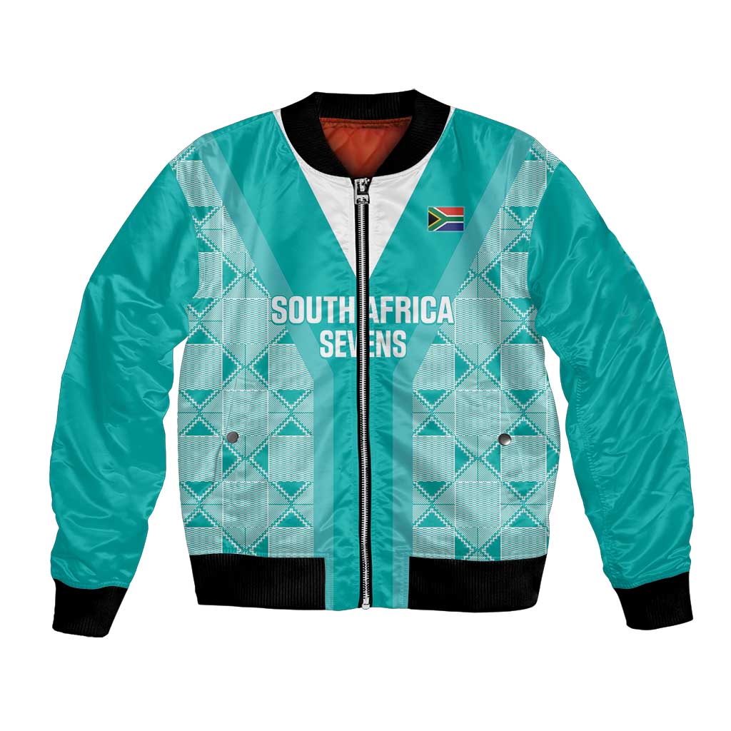 Rugby Zimbabwe Custom Sleeve Zip Bomber Jacket Go Champions Sables LT15 main image 1