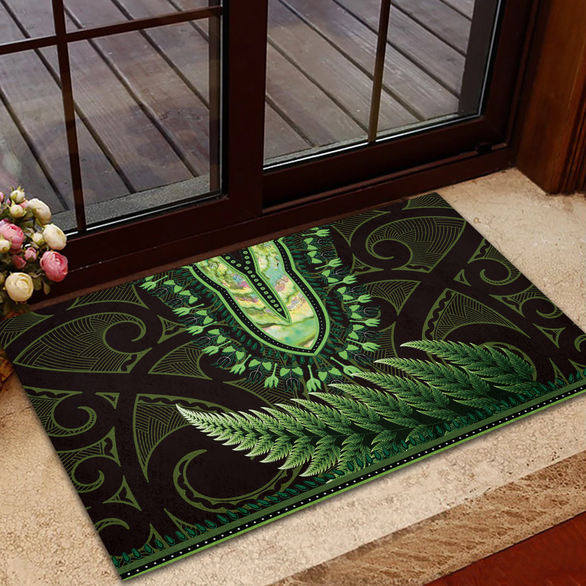 Africa Dashiki Rubber Doormat With Belladonna Lily LT18 main image 0