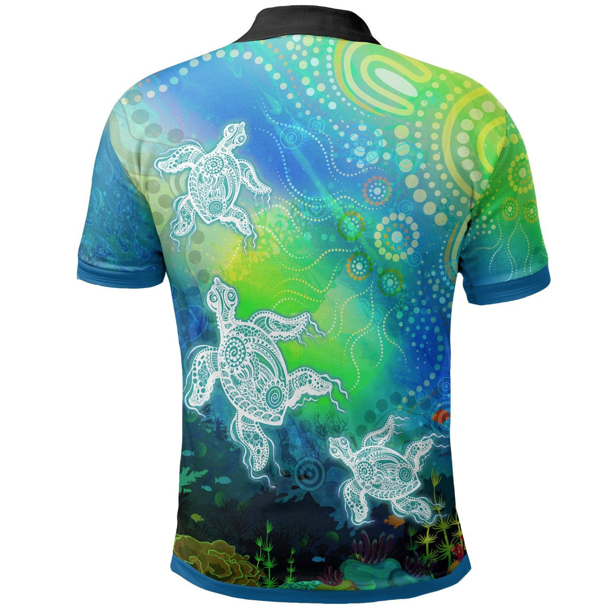 Aboriginal Hoodie - Turtle Circle Dot Painting Art