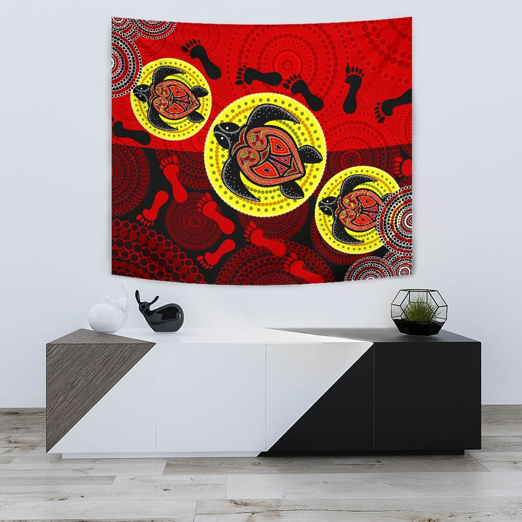 Aboriginal Cloak - Turtle Footprint Circle Dot Painting