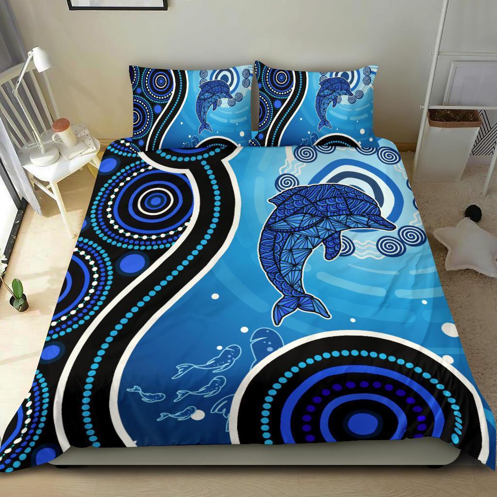 aussie-aboriginal-bedding-set-dolphin-and-aboriginal-dot-patterns
