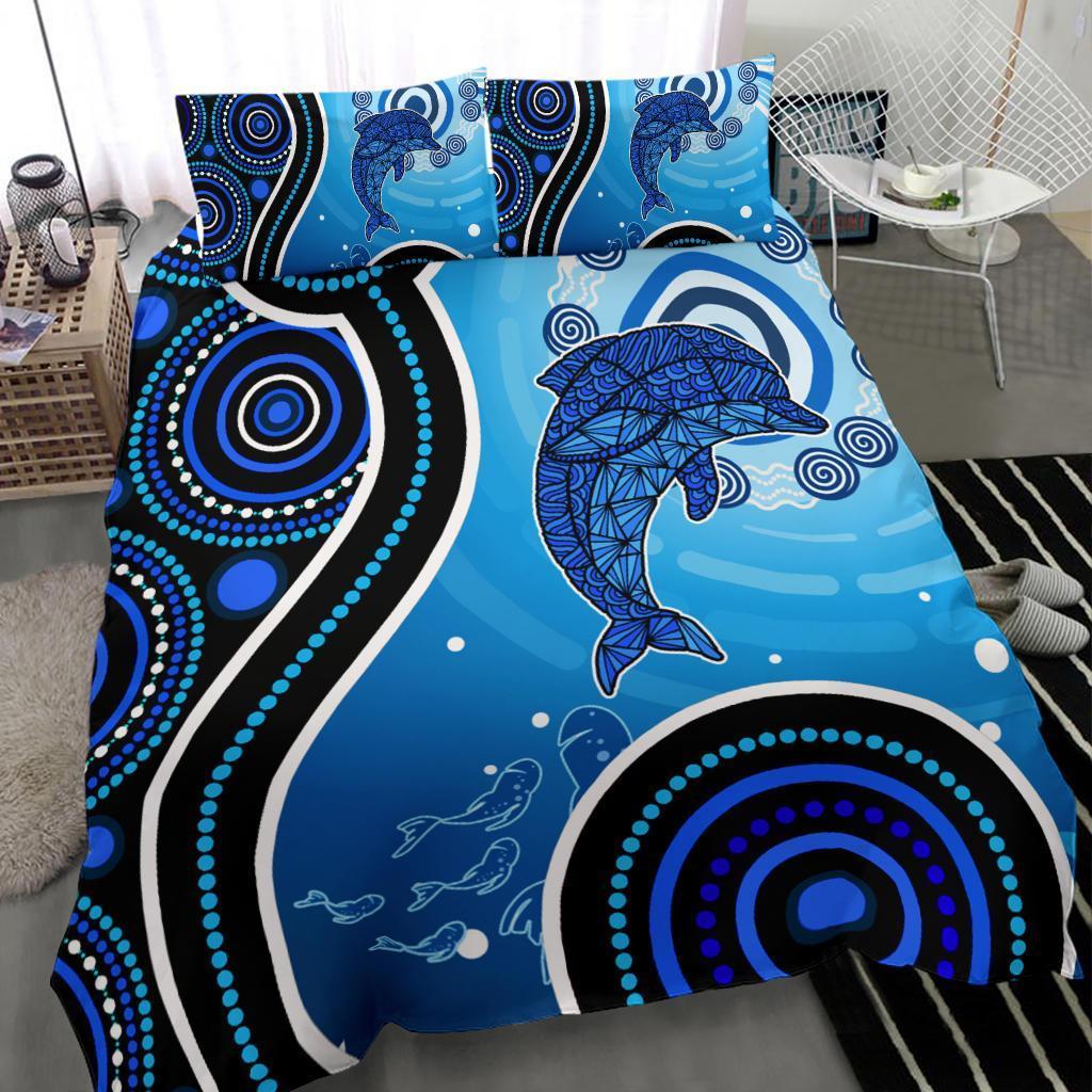 aussie-aboriginal-bedding-set-dolphin-and-aboriginal-dot-patterns