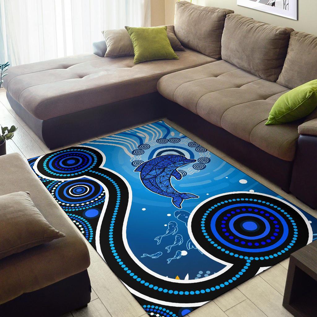 aboriginal-area-rug-dolphin-and-aboriginal-dot-patterns