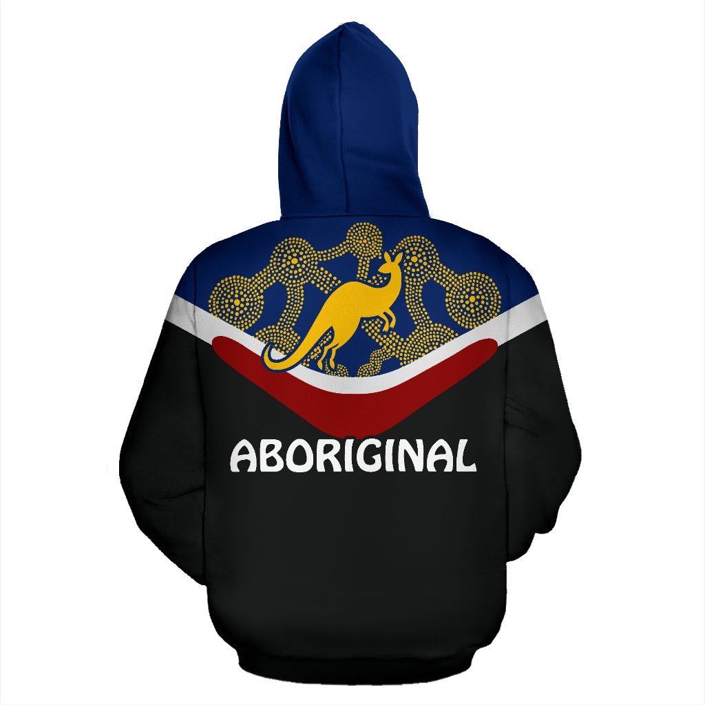 Aboriginal Hoodie - Australia Kangaroo Sky main image 1