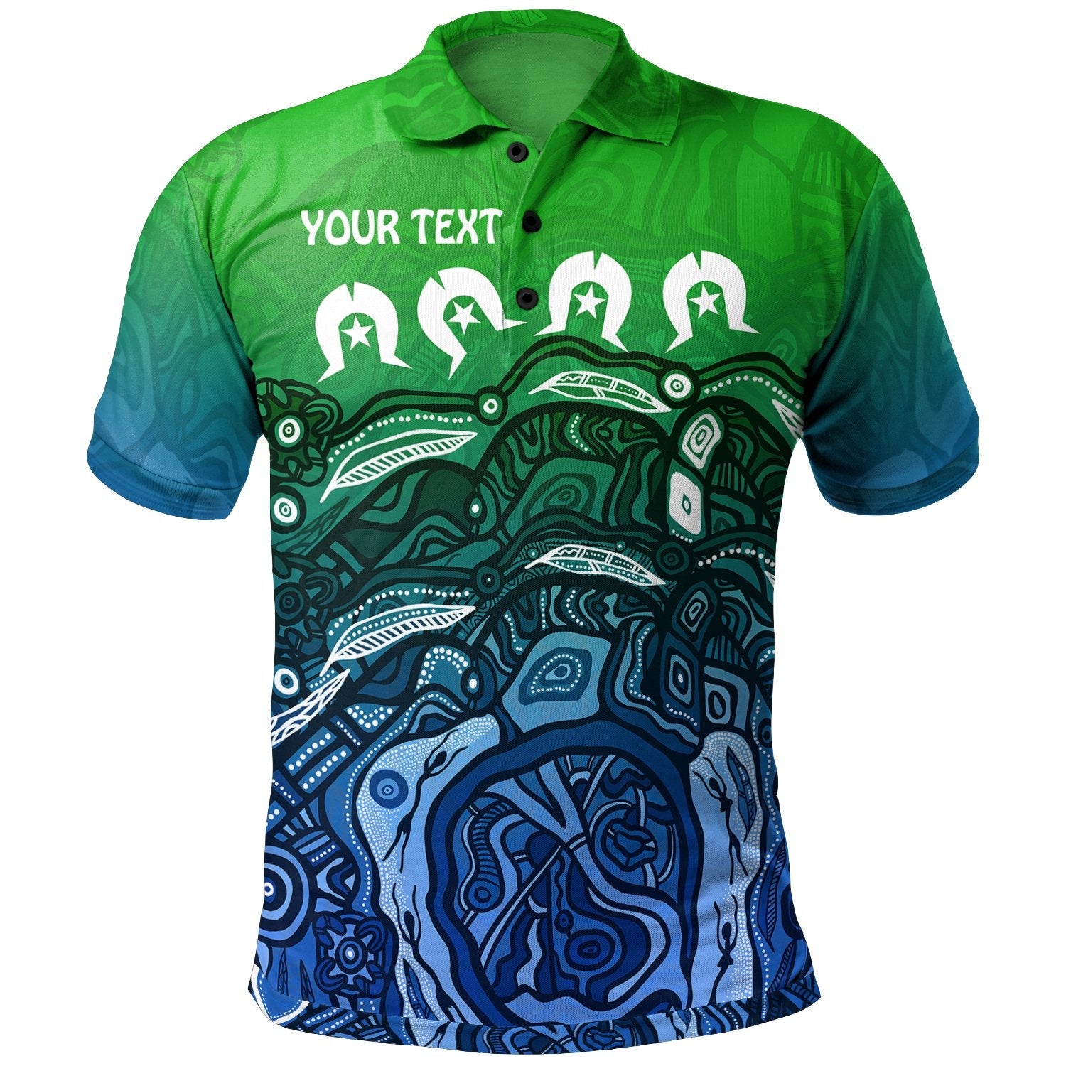 Custom Torres Strait Islands Polo Shirt KID - Blue