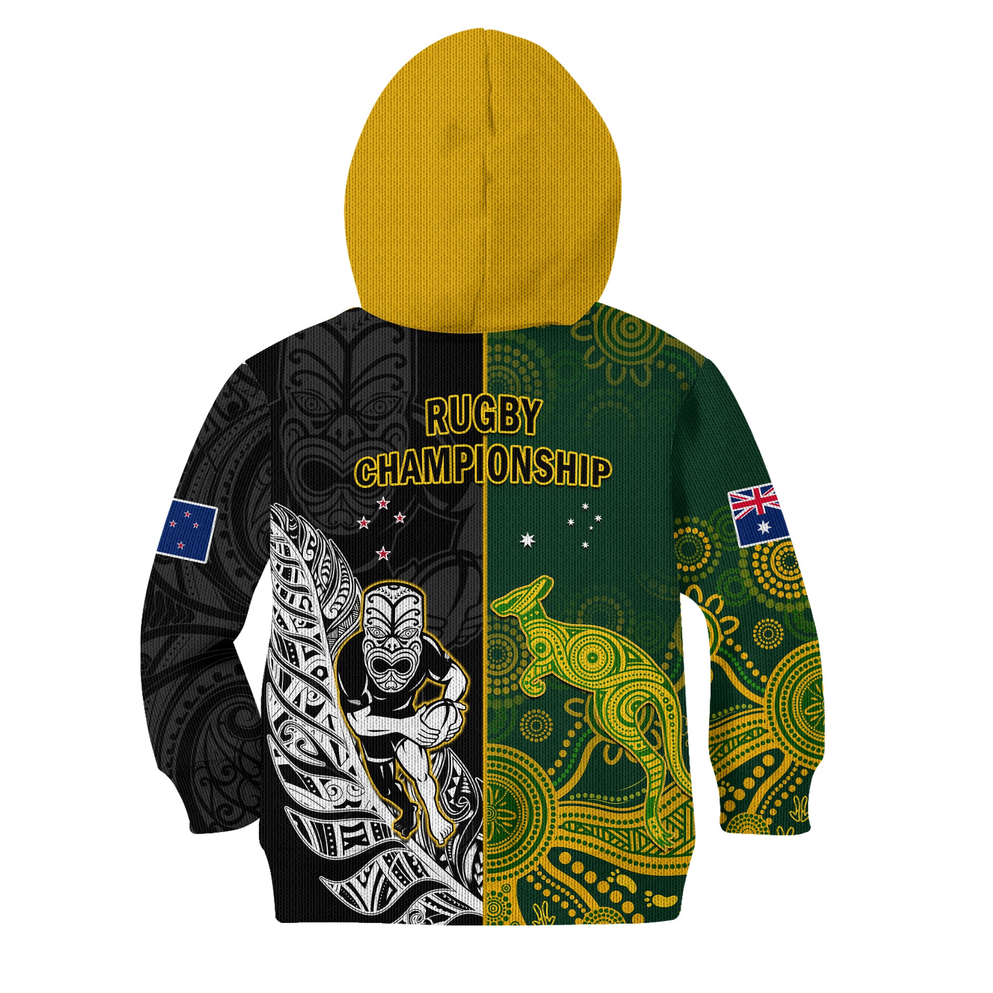Australia Rugby Mix Aotearoa Rugby Hoodie KID Wallabies All Black Special Version LT14