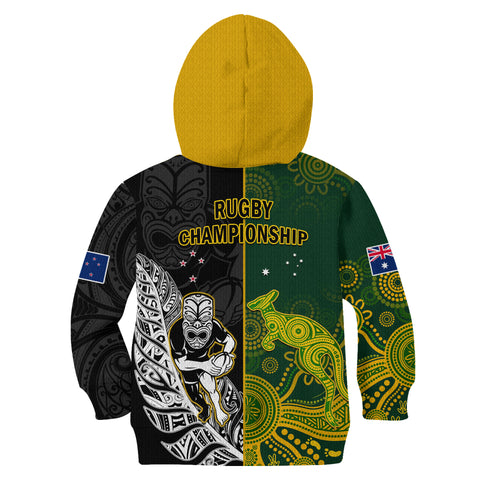 Australia Rugby Mix Aotearoa Rugby Hoodie KID Wallabies All Black Special Version LT14