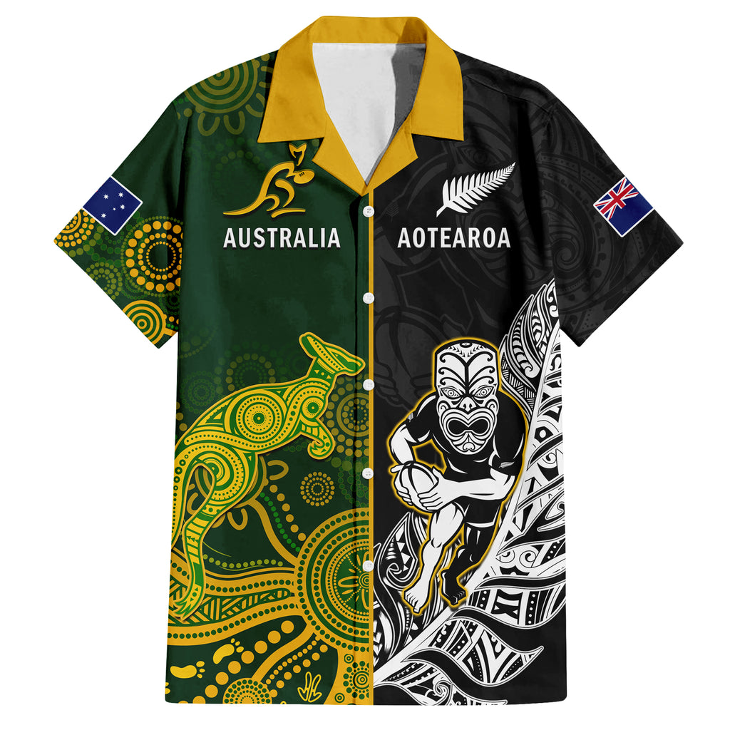 Australia Rugby Mix Aotearoa Rugby Hawaiian Shirt Wallabies All Black Special Version LT14