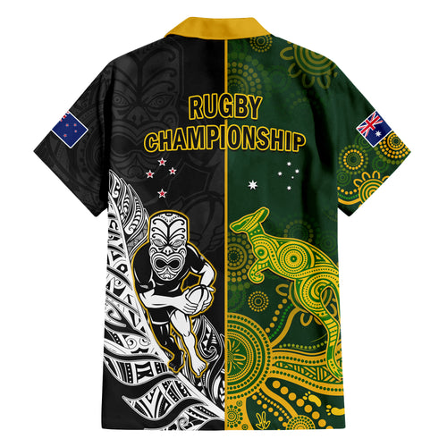 Australia Rugby Mix Aotearoa Rugby Hawaiian Shirt Wallabies All Black Special Version LT14