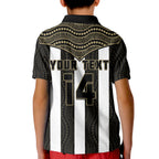 (Custom Text And Number) Magpies Football Polo Shirt KID Collingwood 1892 Indigenous Sporty Style LT14