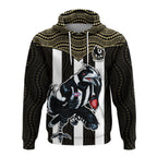 (Custom Text And Number) Magpies Football Hoodie Collingwood 1892 Indigenous Sporty Style LT14