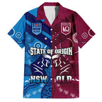 (Custom Personalised) QLD Maroons And NSW Blues Rugby Hawaiian Shirt State of Origin Indigenous LT14