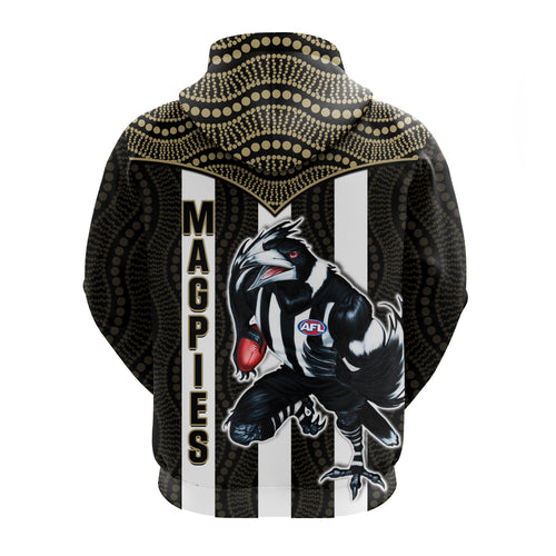 Magpies Football Hoodie Collingwood 1892 Indigenous Sporty Style LT14