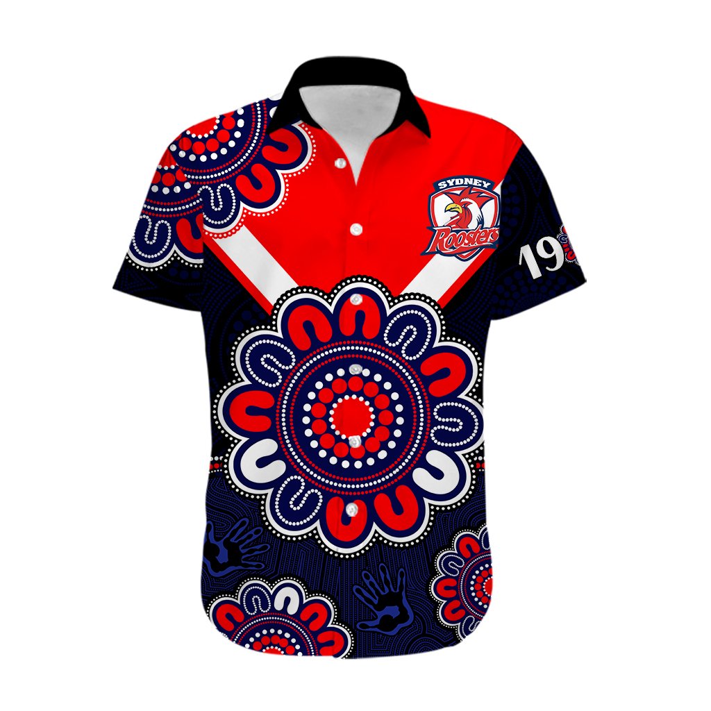 custom-personalised-nrl-sydney-roosters-rugby-1908-aboriginal-hawaiian-shirt