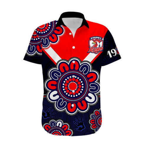 custom-personalised-nrl-sydney-roosters-rugby-1908-aboriginal-hawaiian-shirt