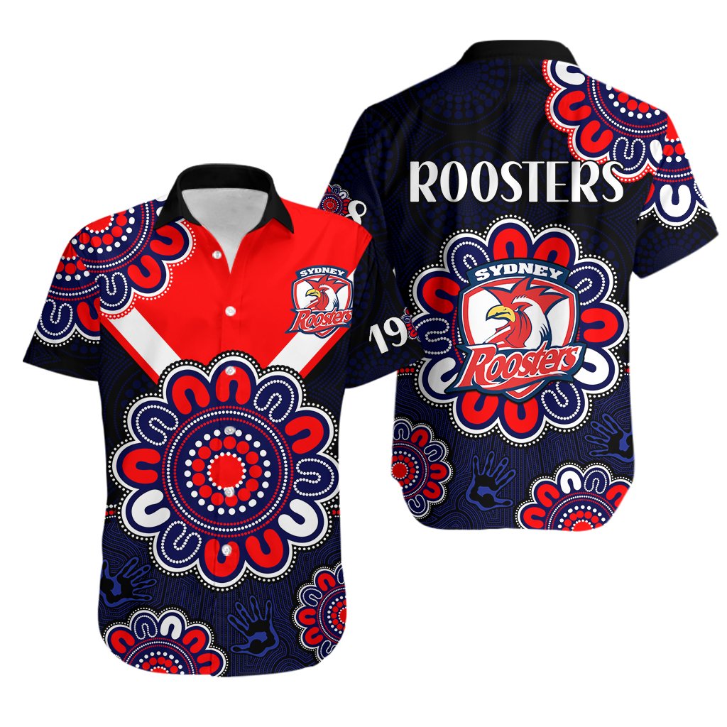 nrl-sydney-roosters-rugby-1908-aboriginal-hawaiian-shirt