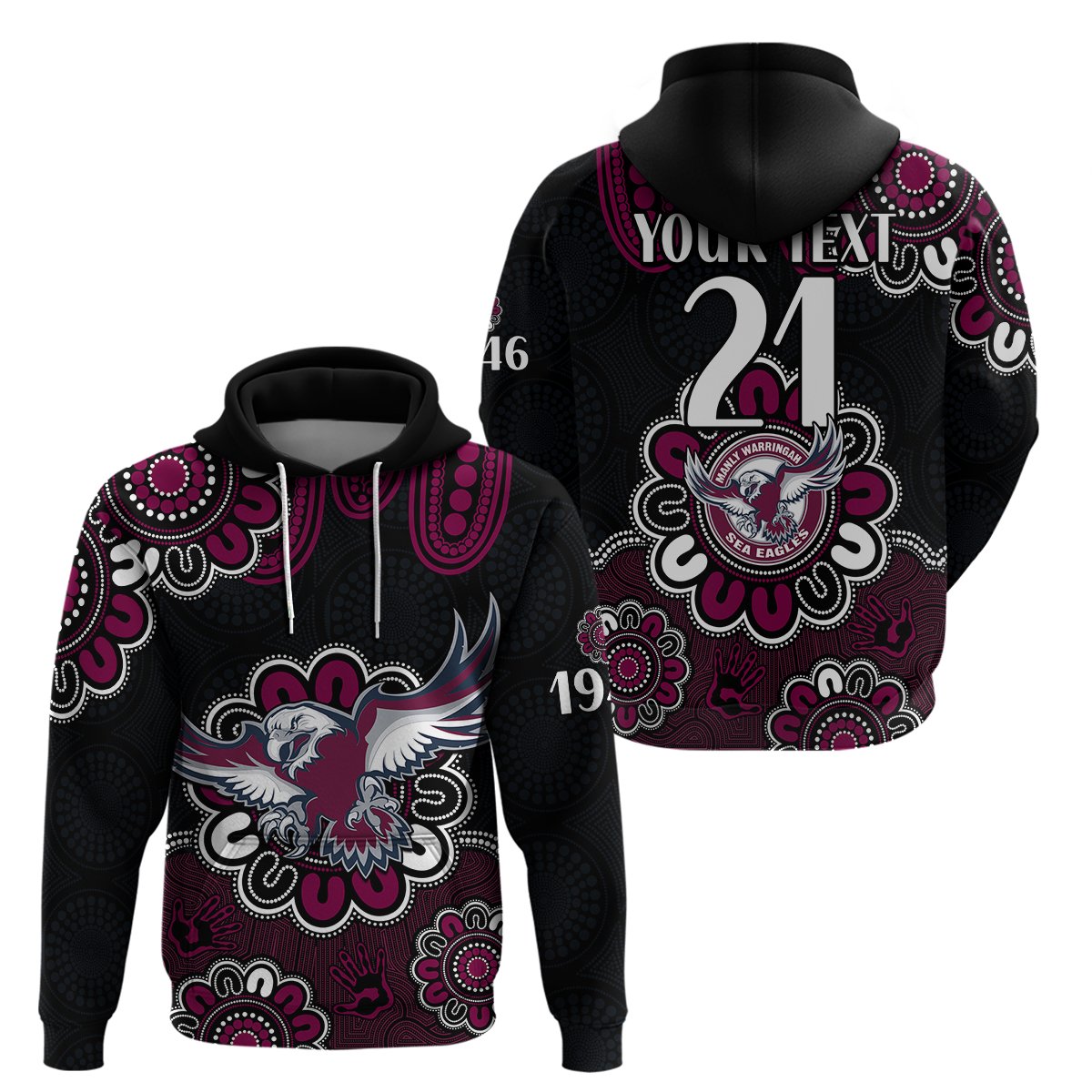 custom-personalised-nrl-manly-warringah-sea-eagles-rugby-1946-aboriginal-hoodie