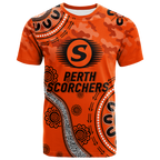(Custom Personalised) Perth Scorchers ANZAC Day Aboriginal T-Shirt - LT12