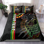 (Custom Personalised) Penrith Panthers Rugby Bedding Set The Mountain Men Aboriginal Art Dynamic LT14