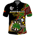Personalised Australia Darts Indigenous Art Mix Kangaroo And Emu Aboriginal Flag Polo Shirt LT14