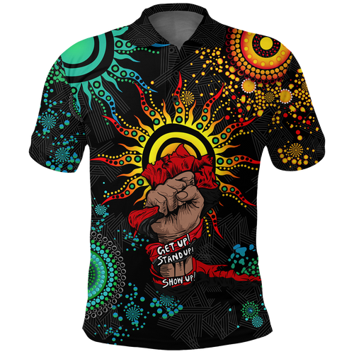 NAIDOC Week 2022 Aboriginal Art Unique Polo Shirt - LT12