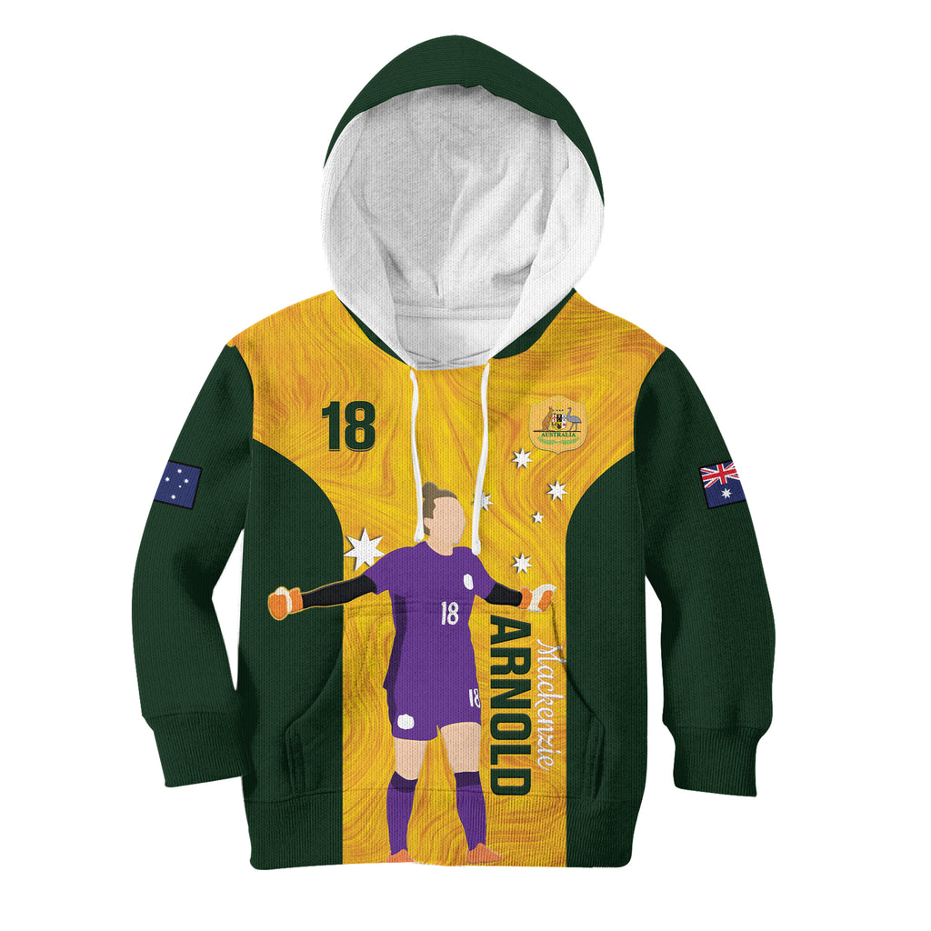 Australia Soccer Kid Hoodie Clare Hunt Matildas Gold Version LT14