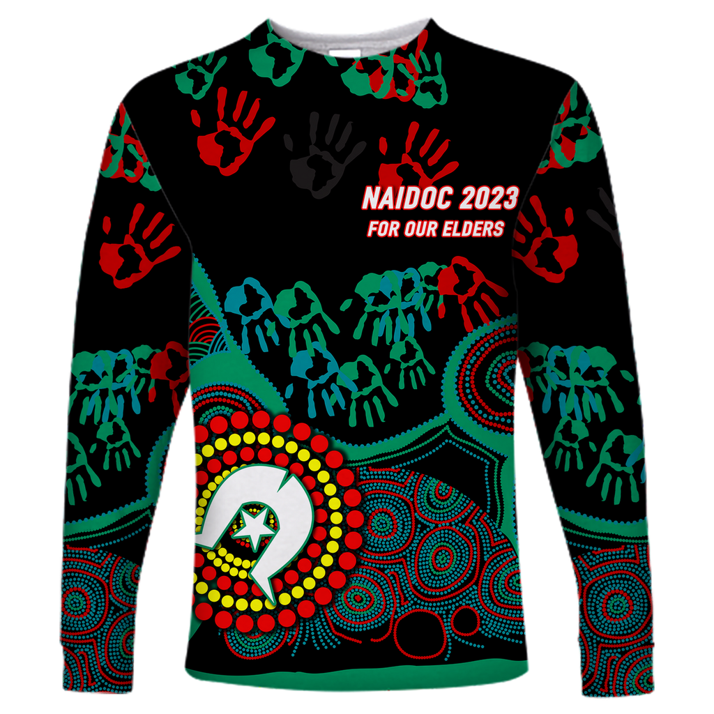 (Custom Personalised) NAIDOC Week 2023 Aboriginal Art For Our Elders Long Sleeve Shirt 