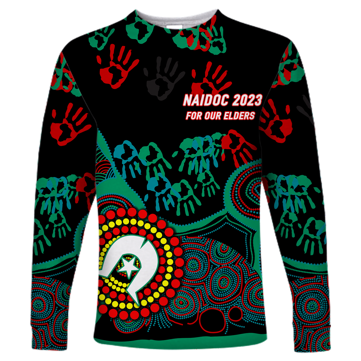 (Custom Personalised) NAIDOC Week 2023 Aboriginal Art For Our Elders Long Sleeve Shirt 