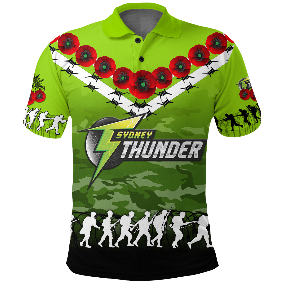 custom-personalised-sydney-thunder-anzac-2022-polo-shirt-camouflage-with-poppy
