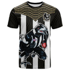 (Custom Text And Number) Magpies Football T Shirt Collingwood 1892 Indigenous Sporty Style LT14