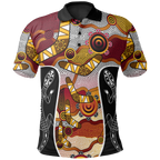 polo-shirt-aboriginal-dot-painting-lizard-shirt-unisex