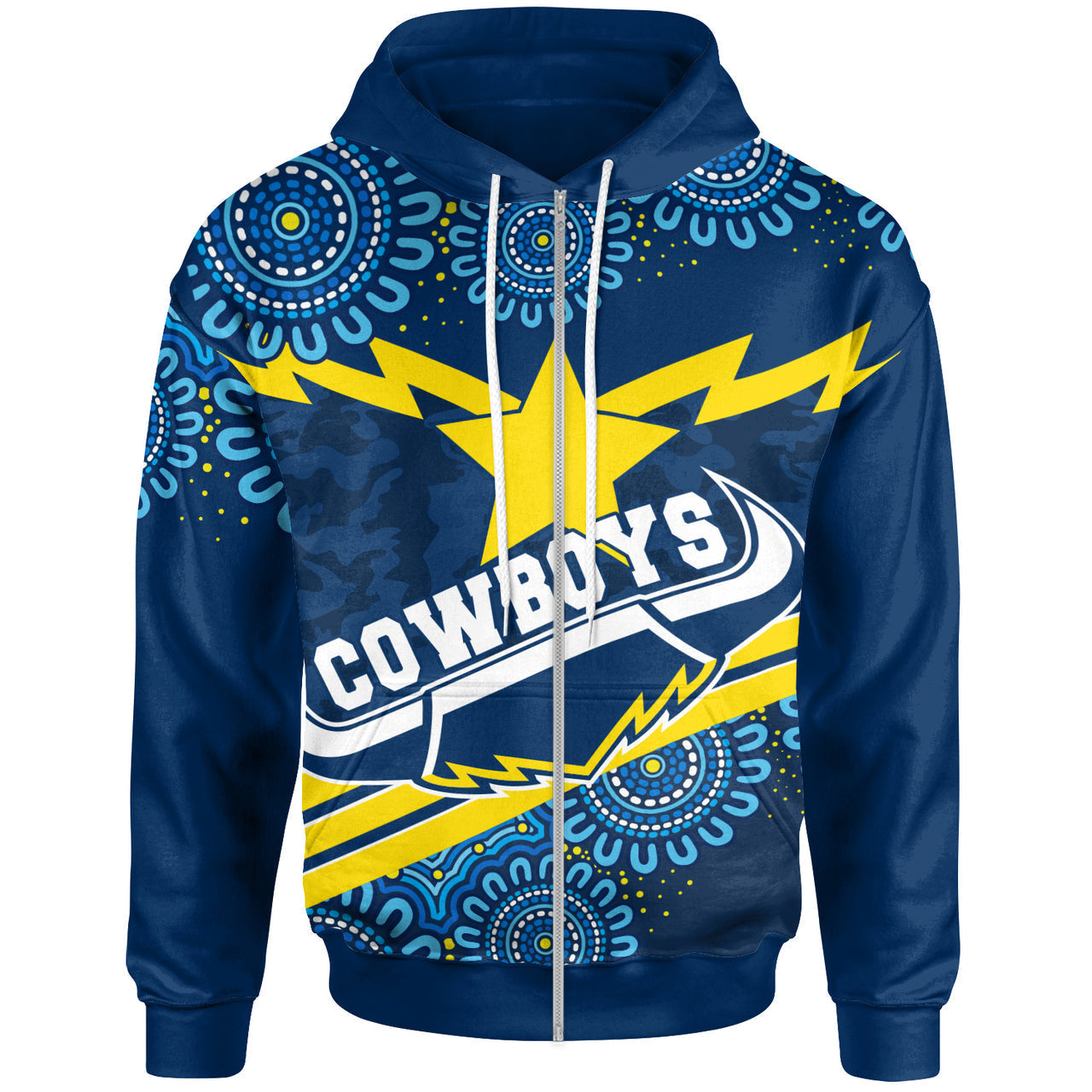 Cowboys Rugby Hoodie - Custom Aboriginal Cowboys Hoodie RLT13