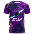 (Custom Personalised) Storm Rugby ANZAC Day Camouflage Indigenous Art T-Shirt - LT12
