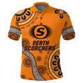Perth Scorchers Aboriginal Art Cricket 2022 Polo Shirt - LT12
