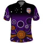 Perth Glory Australia Football Polo Shirt 2025 Aboriginal Art LT14