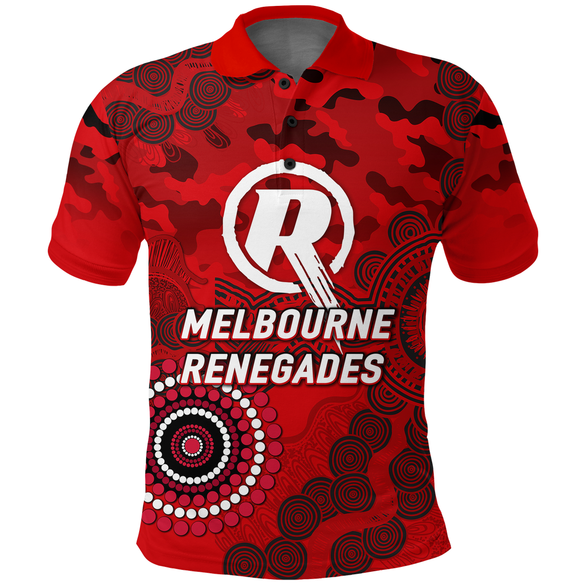 Melbourne Renegades ANZAC Day Aboriginal Polo Shirt - LT12