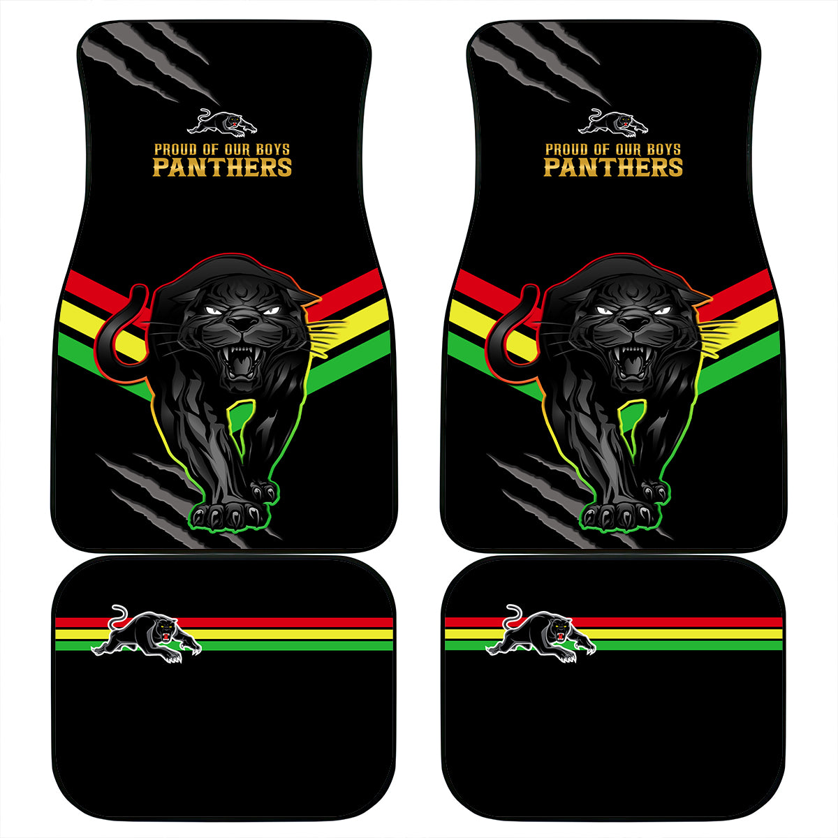 NRL Panthers Car Mats Premiers 2023 Three Peat Proud Of Our Boys Black LT14