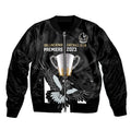 Personalised AFL Collingwood Bomber Jacket Magpies Premiers 2023 With Trophy Proud LT14