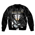 AFL Collingwood Bomber Jacket Magpies Premiers 2023 With Trophy Proud LT14