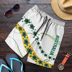 2026 Autumn Rugby Nations Australia Shorts for Men Indigenous Turtle Aboriginal Dot Art