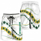 2026 Autumn Rugby Nations Australia Shorts for Men Indigenous Turtle Aboriginal Dot Art