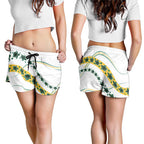 2026 Autumn Rugby Nations Australia Shorts for Women Indigenous Turtle Aboriginal Dot Art